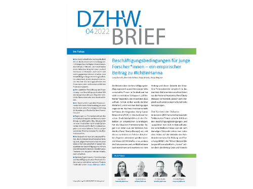 Neuer DZHW Brief wirft einen empirischen Blick auf #IchBinHanna