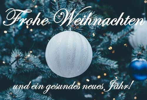 Frohe Weihnachten und ein gesundes neues Jahr!